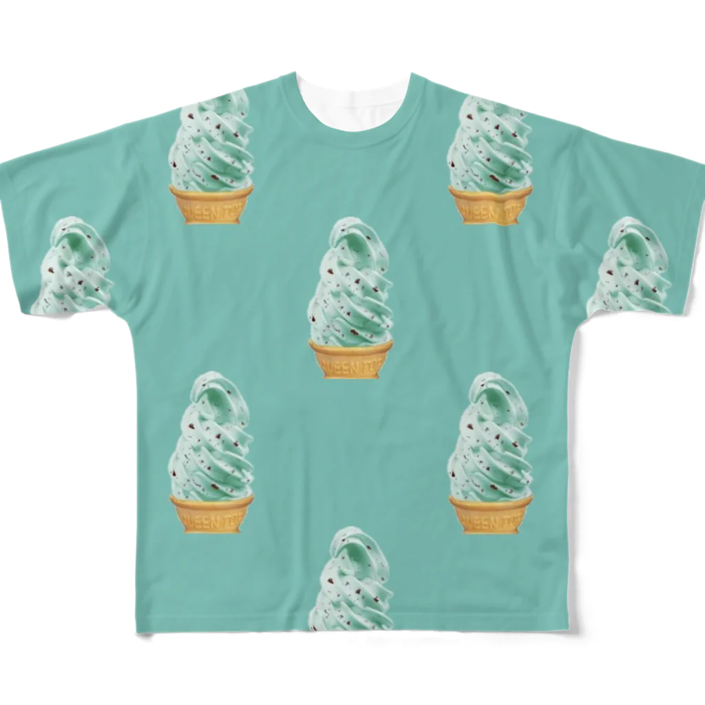 madeathのチョコミントソフト(緑) フルグラフィックTシャツ