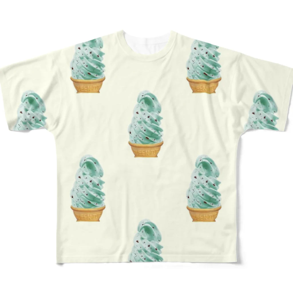 madeathのチョコミントソフト(白) All-Over Print T-Shirt