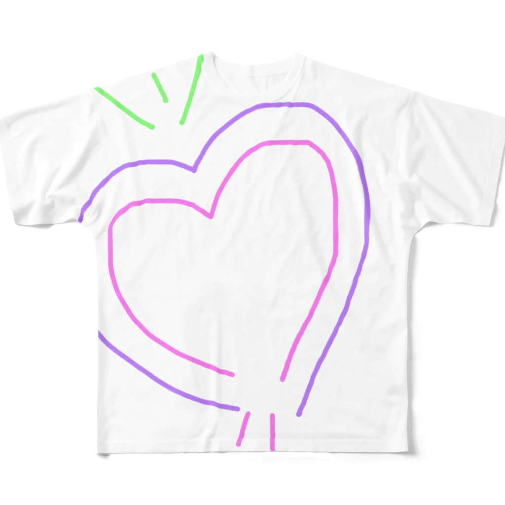 AYONGのChumChom heart♡ フルグラフィックTシャツ