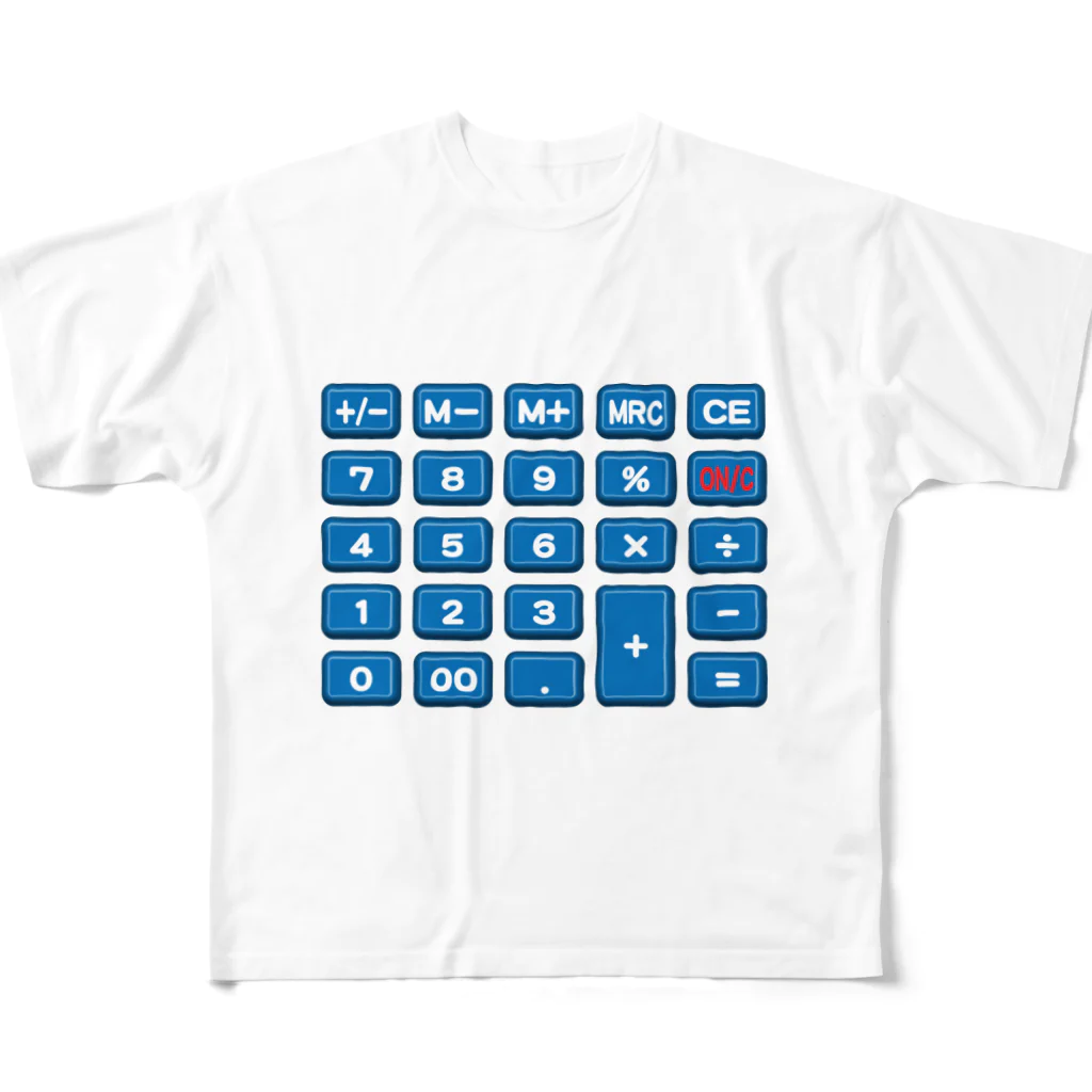 高速紙工業株式会社の電卓blue All-Over Print T-Shirt