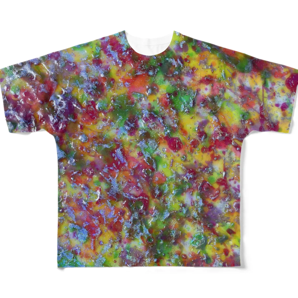 でおきしりぼ子の実験室のFluorish_Colours(規定の大きさ) All-Over Print T-Shirt