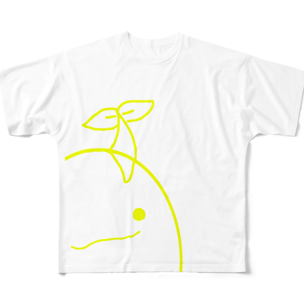 パンプキングダムのまめもやしまめもシンプルTシャツ All-Over Print T-Shirt