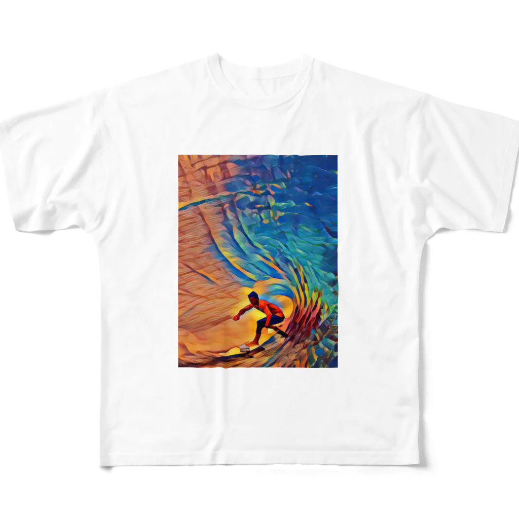 waveのサーフィン 132 フルグラフィックTシャツ