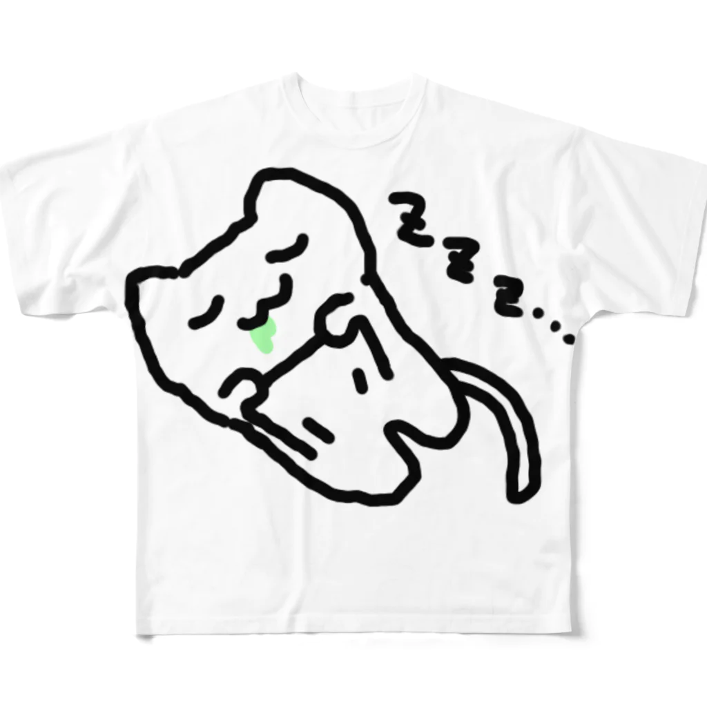 NYACHA&BOOCHAのおにゃかブランケットクリア フルグラフィックTシャツ