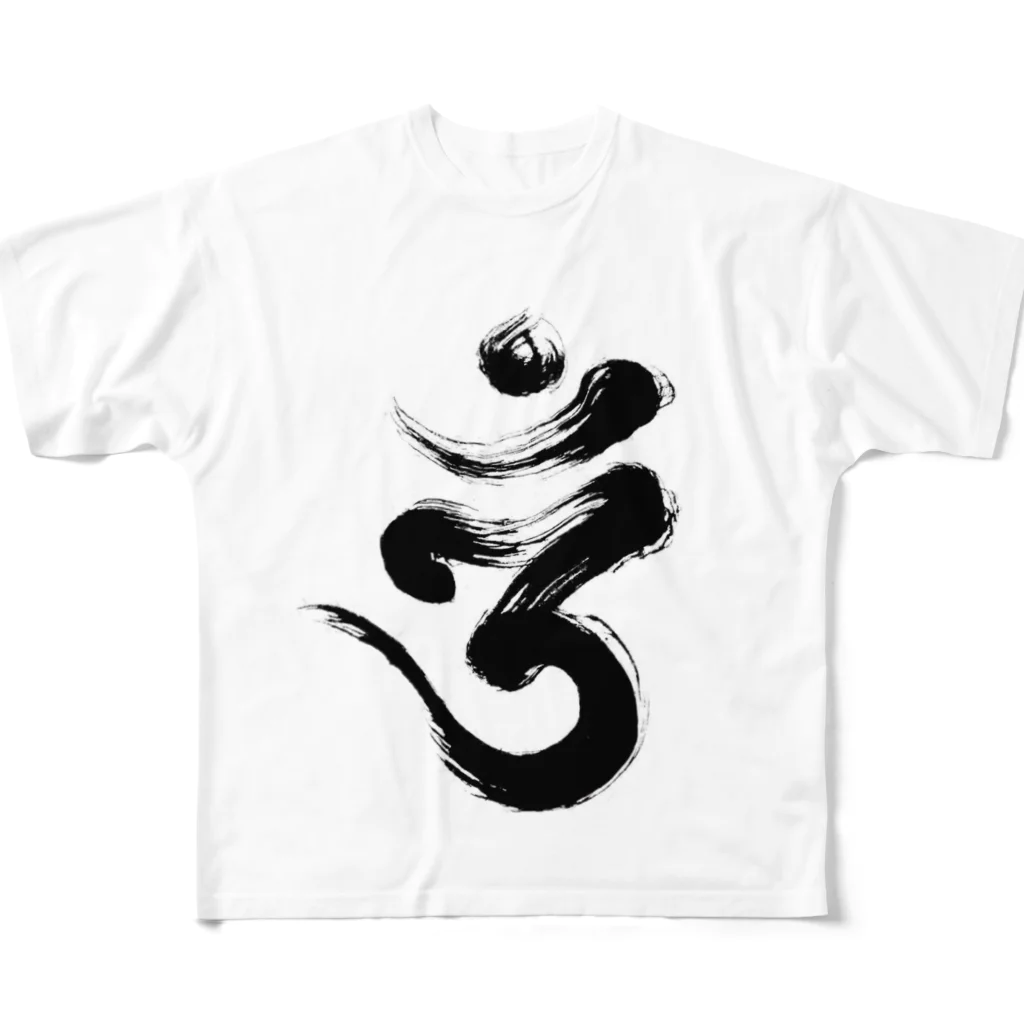アトリエ かば蛸🐙の梵字(オーム) All-Over Print T-Shirt