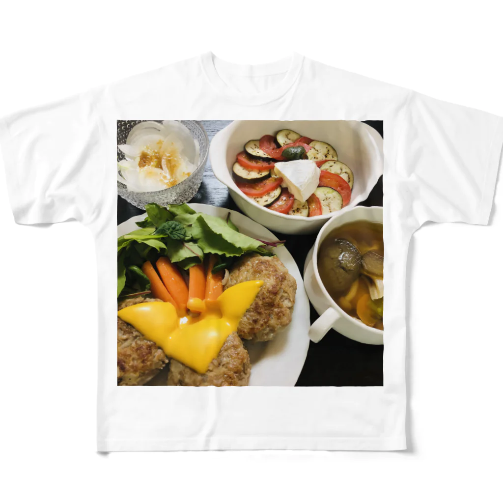 ささみの日常の我が家の夕食〜洋〜 フルグラフィックTシャツ