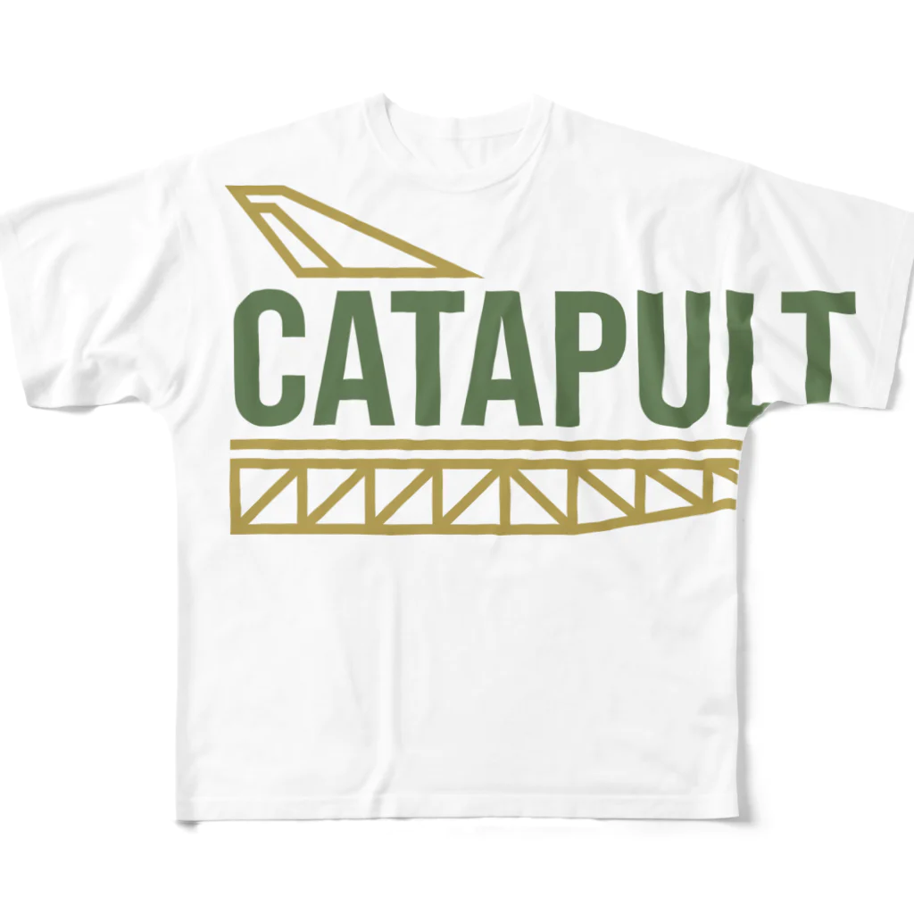 kimchinのカタパルト CATAPULT ロゴ フルグラフィックTシャツ