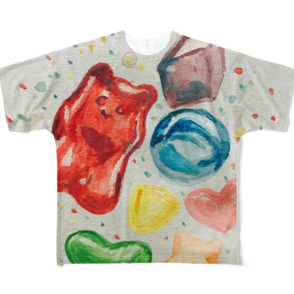 パンプキングダムのグミパーティー All-Over Print T-Shirt