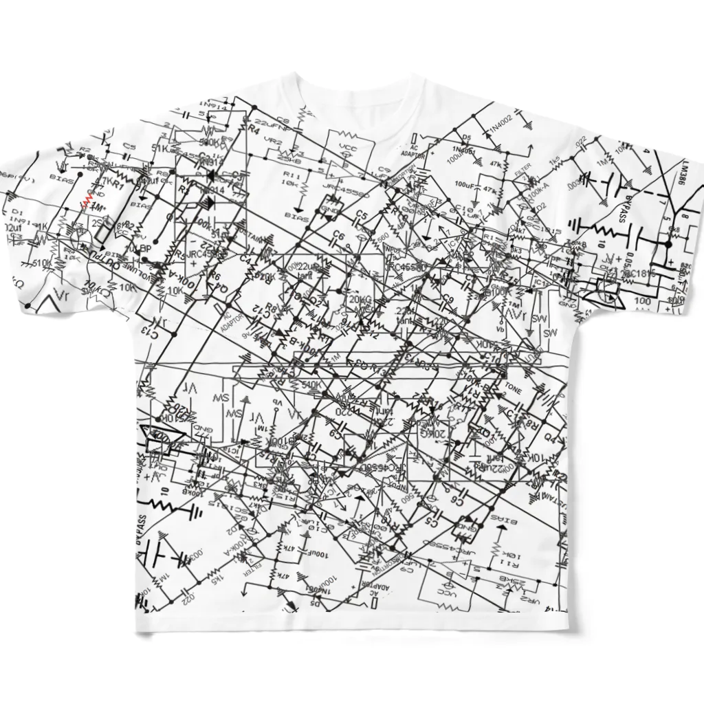 macoroのSchematic All-Over Print T-Shirt