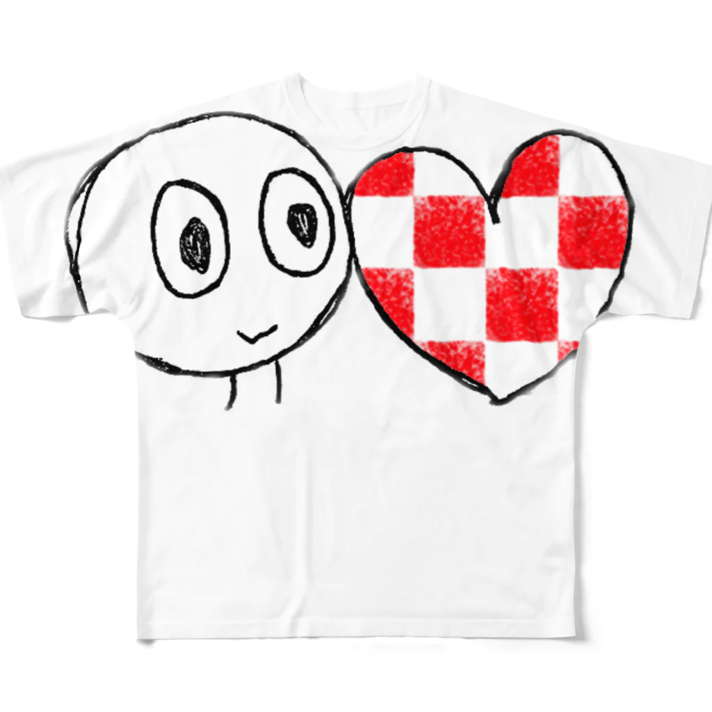 yagiyaのshirotaro-はーと2- All-Over Print T-Shirt