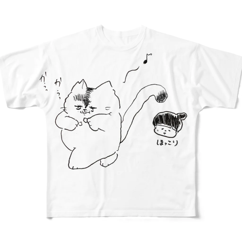 AZNDAショップ！のはなすじ　ごきげんごはん フルグラフィックTシャツ