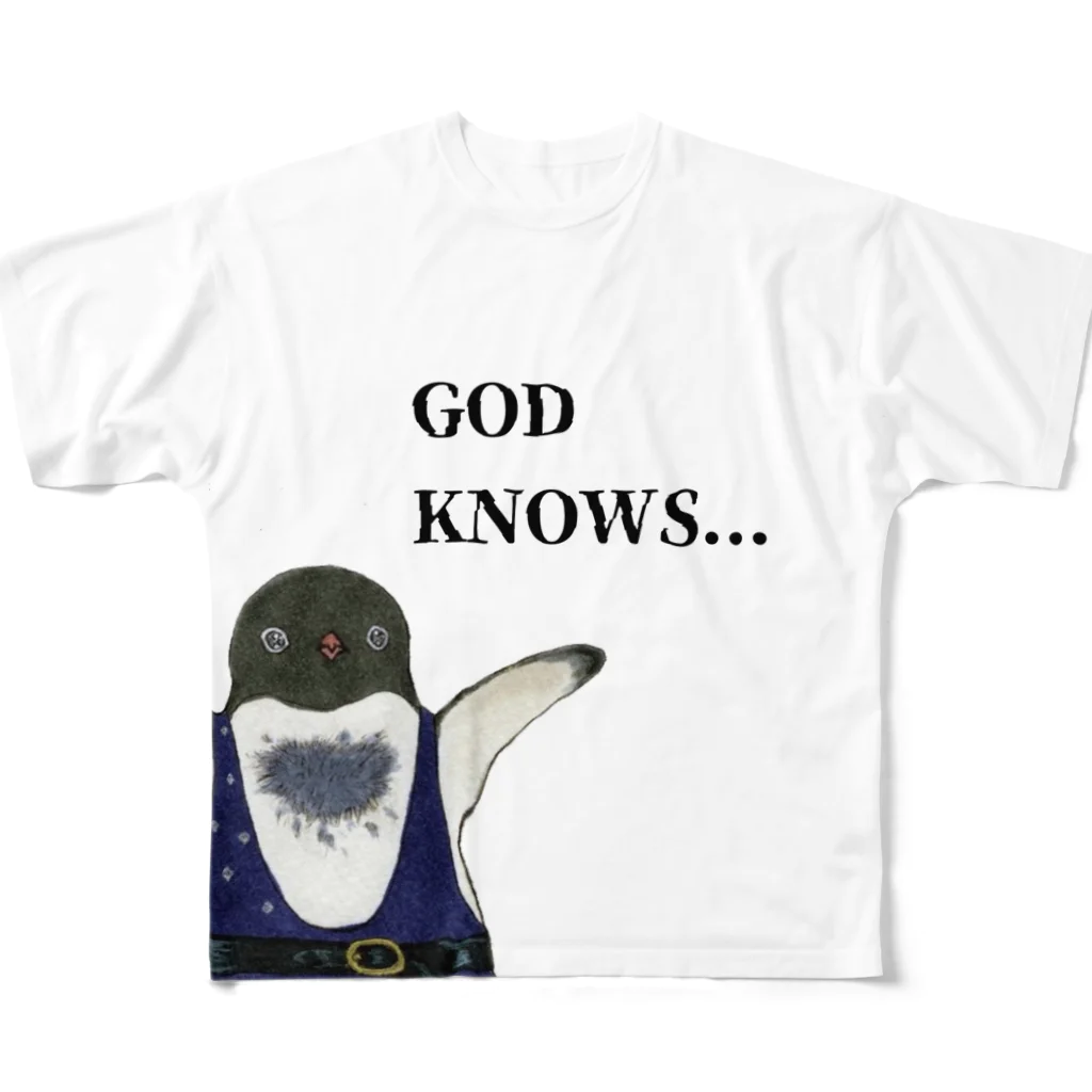 ヤママユ(ヤママユ・ペンギイナ)のGOD KNOWS... All-Over Print T-Shirt