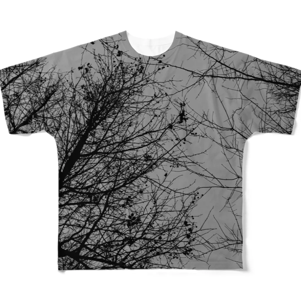 Rorschach_chのモノトーンツリーズ 1 All-Over Print T-Shirt