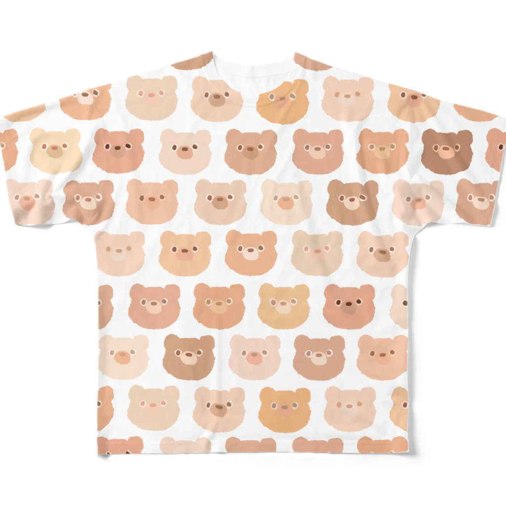 わわわわーいのくまだらけ(ブラウン) All-Over Print T-Shirt