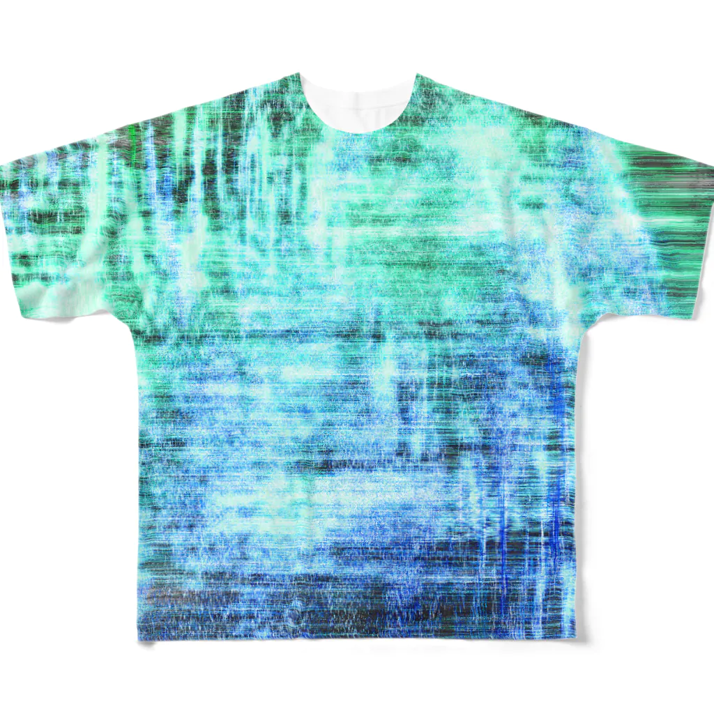 水草のBlueGreen All-Over Print T-Shirt