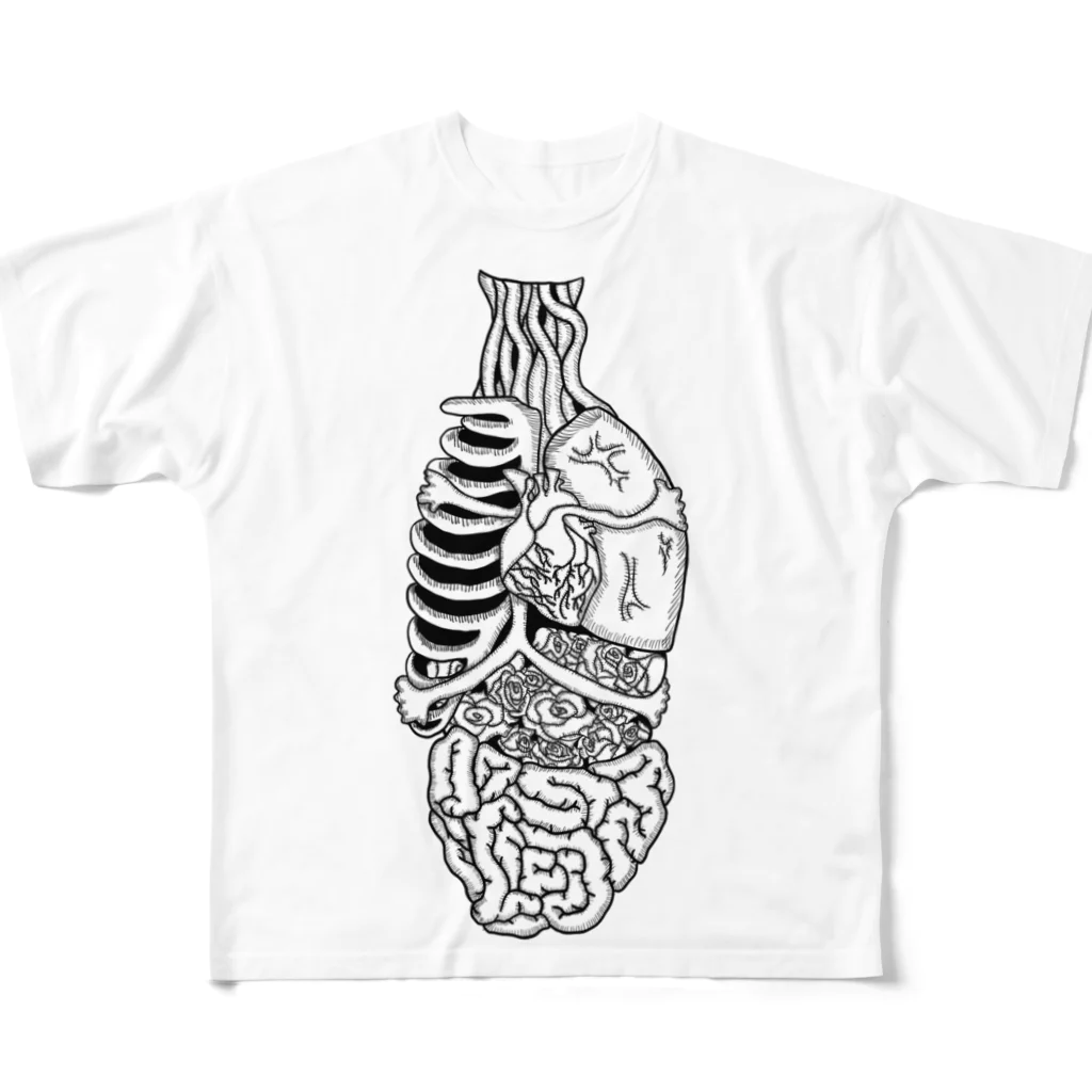 生贄94の内臓ハーネス All-Over Print T-Shirt