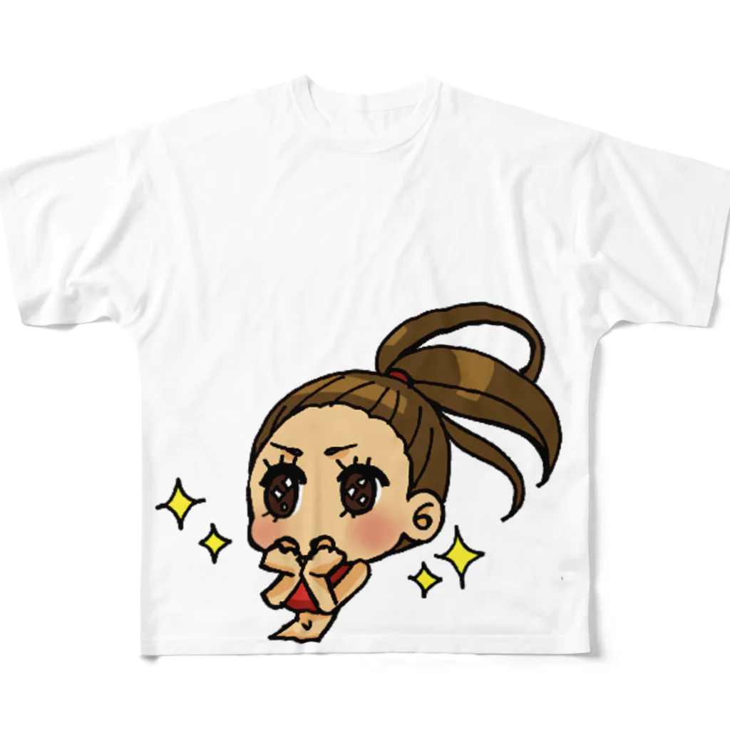 エアロビのお姉さんSHOPのキラキラお目目 All-Over Print T-Shirt