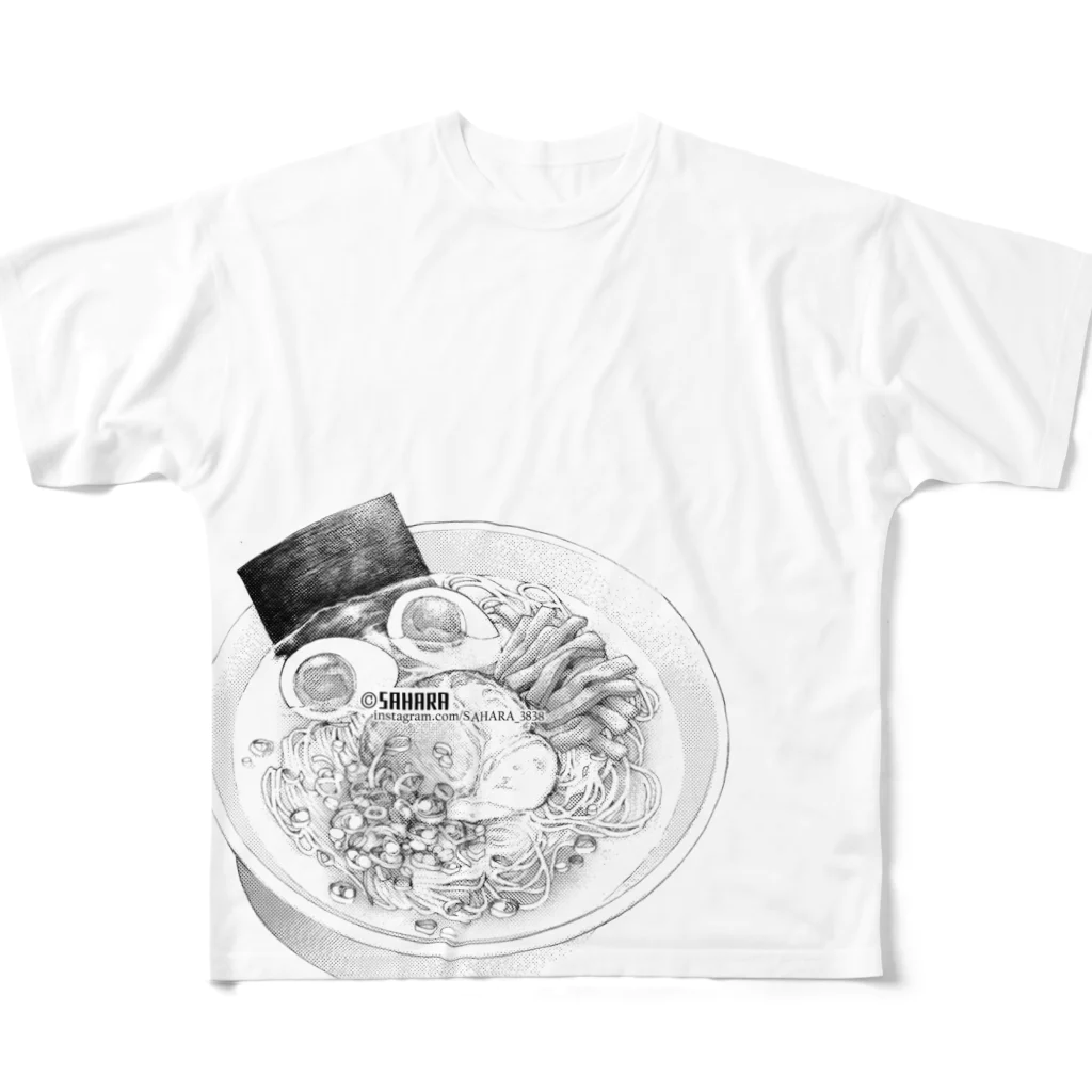 まんがフーズ 通販店の女将こだわりの塩ラーメン All-Over Print T-Shirt