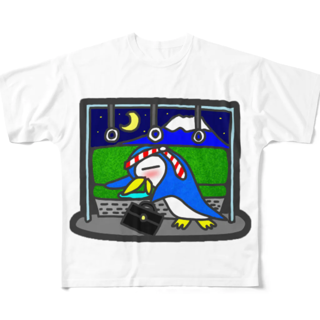 ピコーの酔いどれペンギン All-Over Print T-Shirt
