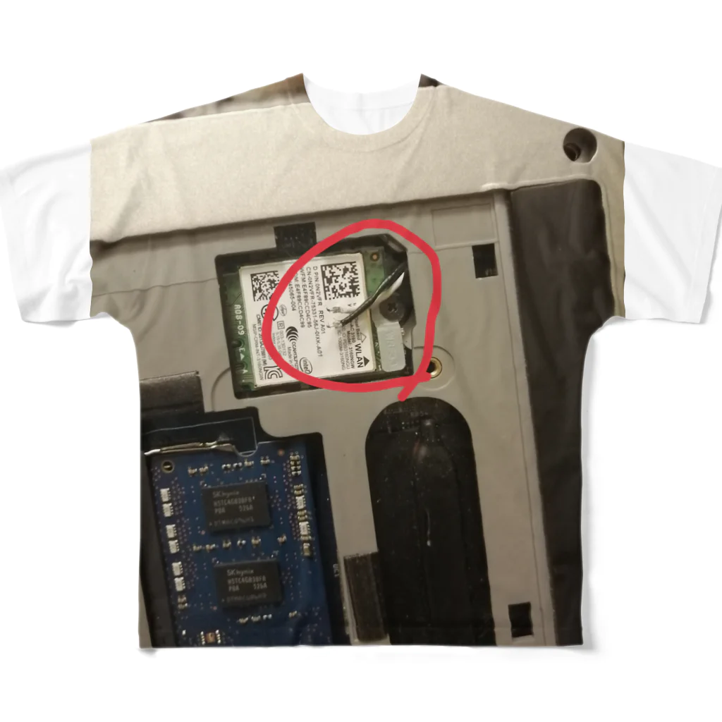 シオザキのさようならwifi フルグラフィックTシャツ