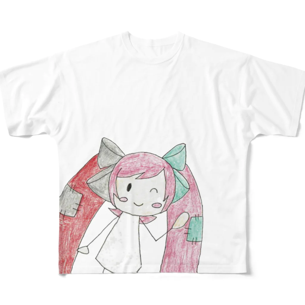 クロノアカネSHOPの手書きツギハちゃん右からひょっこり All-Over Print T-Shirt