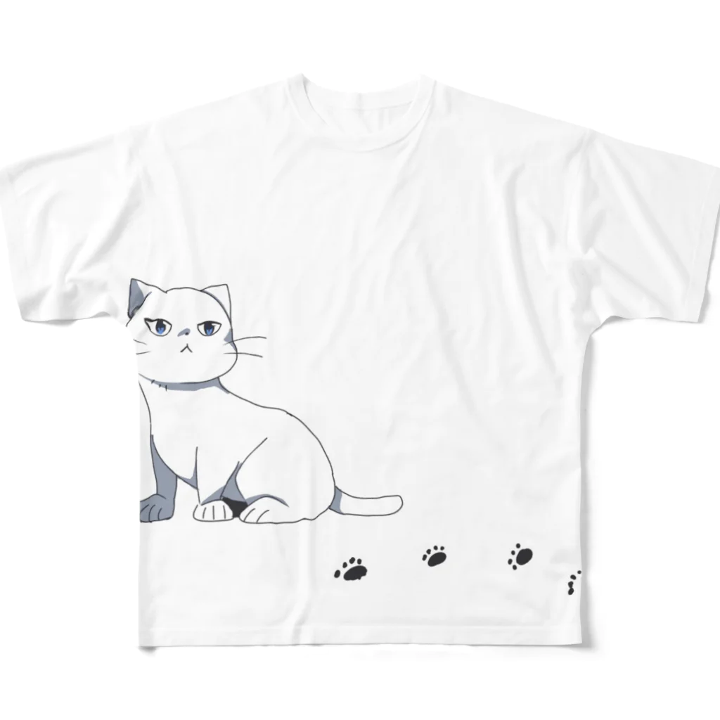 みそしるのしろねこ フルグラフィックTシャツ