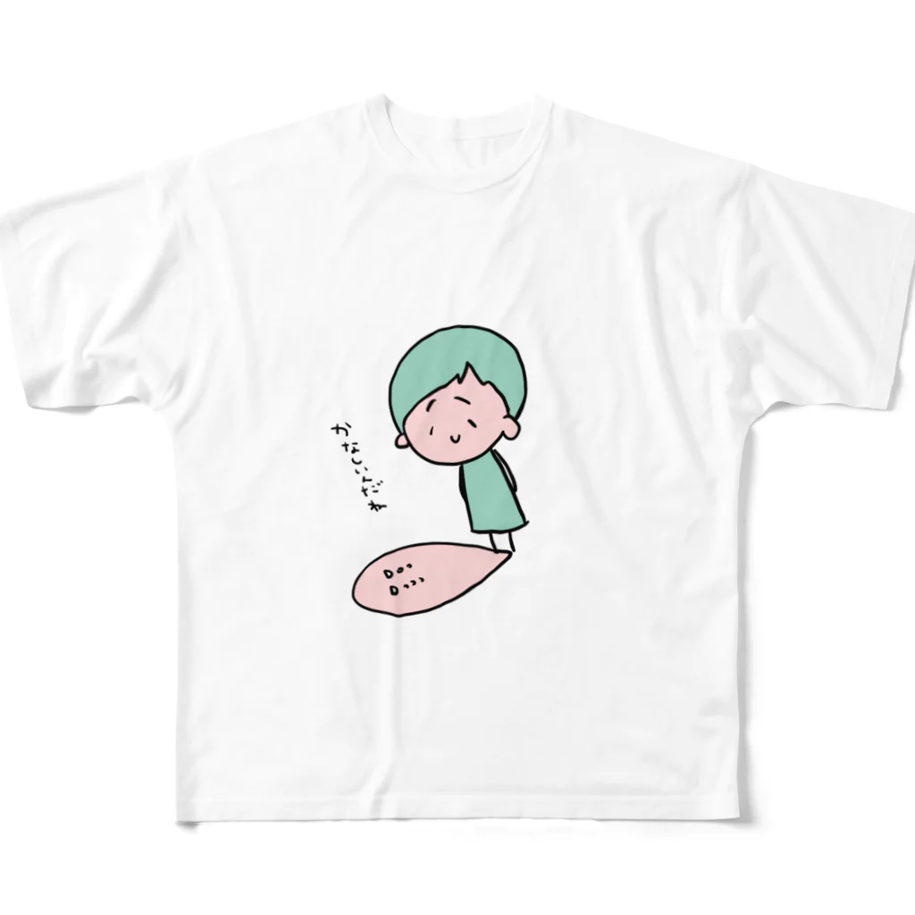 みなみ🇨🇦レストランで働く先生のかなしい子シリーズ フルグラフィックTシャツ