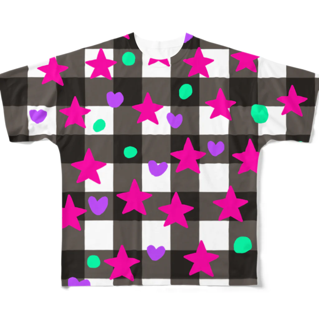 プラッシュベアのアクティブキュート寄せTシャツ All-Over Print T-Shirt