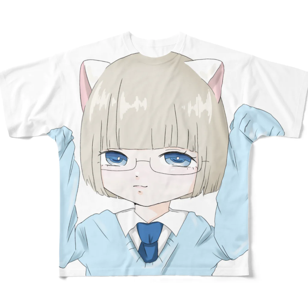 ぽぁりんのメガ猫チャン フルグラフィックTシャツ