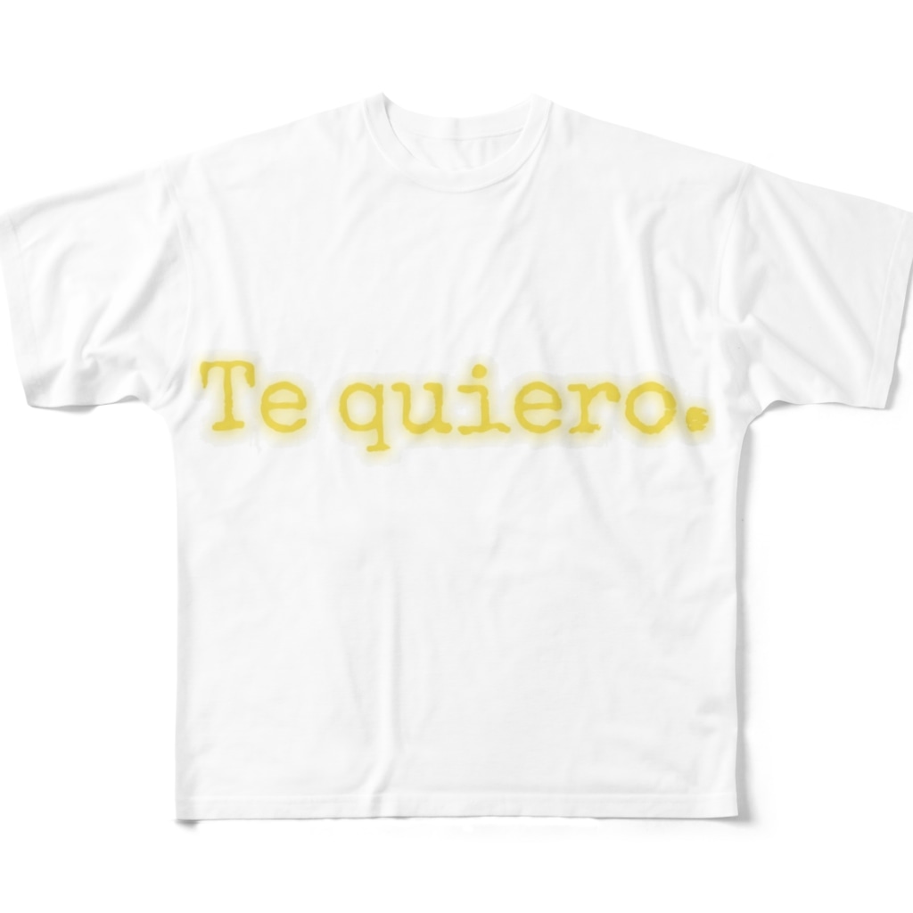 Te Quiero あなたが好き スペイン語 All Over Print T Shirt By ラテン系和訳 Traduccion De Musica Chiybou Suzuri