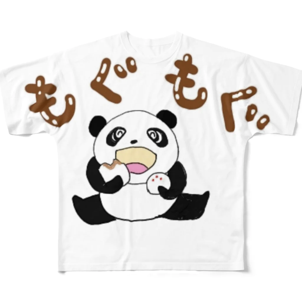 ORIちゃんのパンダパンダもぐもぐ All-Over Print T-Shirt