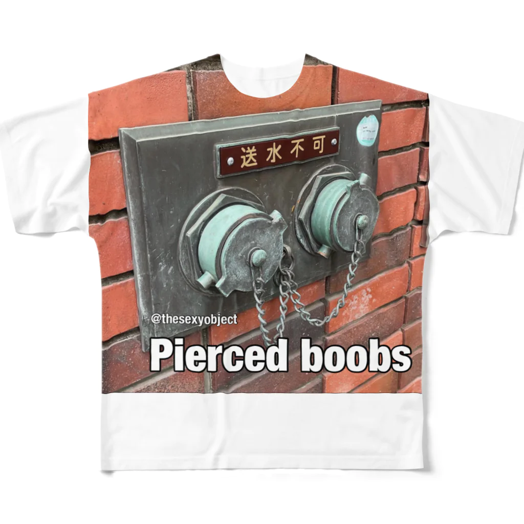 TheSexyObjectのPierced boobs All-Over Print T-Shirt