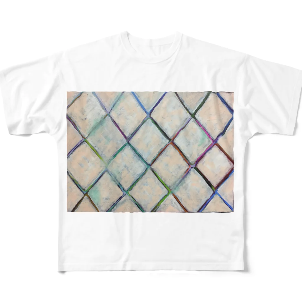 真由美画廊のnet All-Over Print T-Shirt