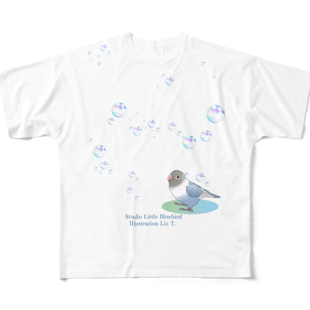 リズさんち🦜👶✨のしゃぼん白ぼったん フルグラフィックTシャツ