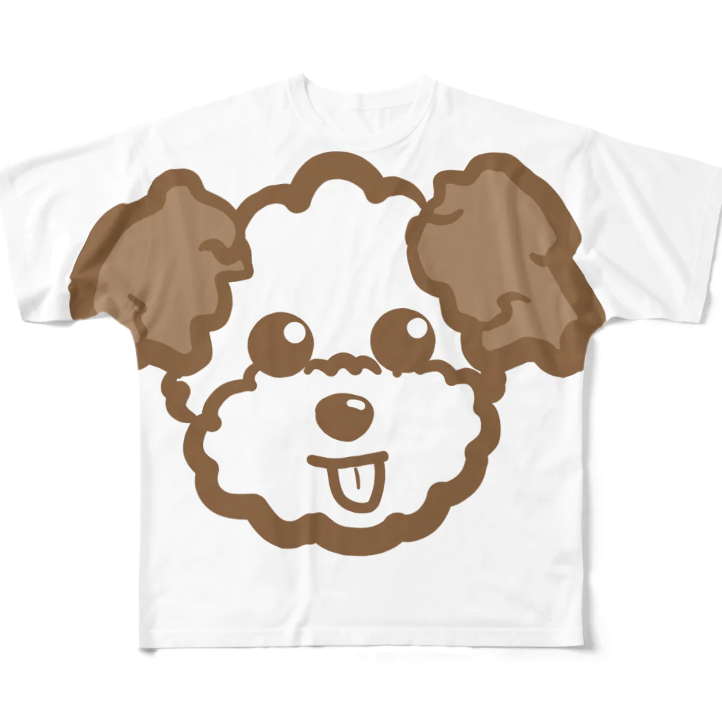 トイプードル　Karaage Bro.のトイプードル　ぶんちゃん(Karaage Bro.) All-Over Print T-Shirt