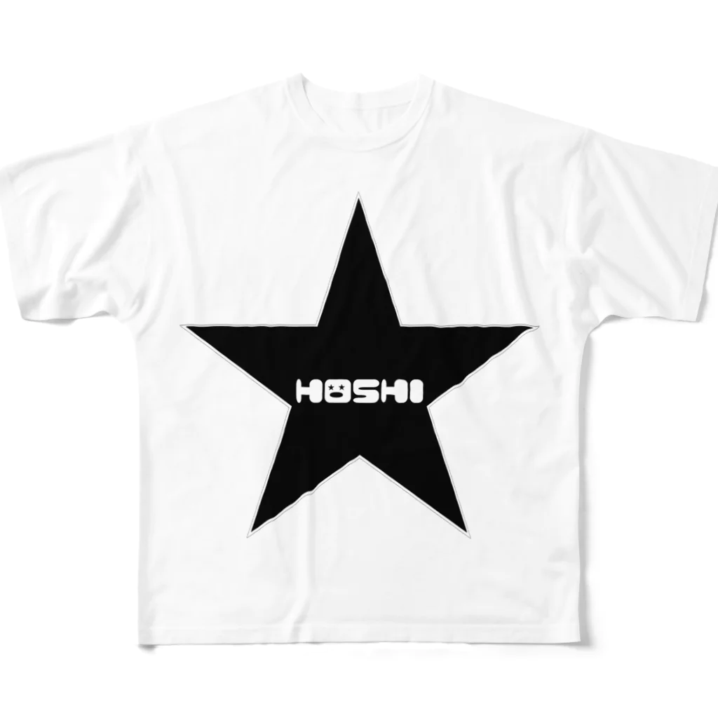 учк¡✼*のHOSHI(星) フルグラフィックTシャツ