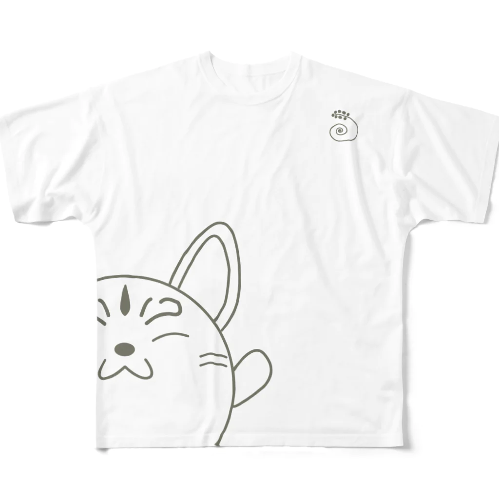 玉狛(たまこま)の玉狐フルグラT＊白 フルグラフィックTシャツ