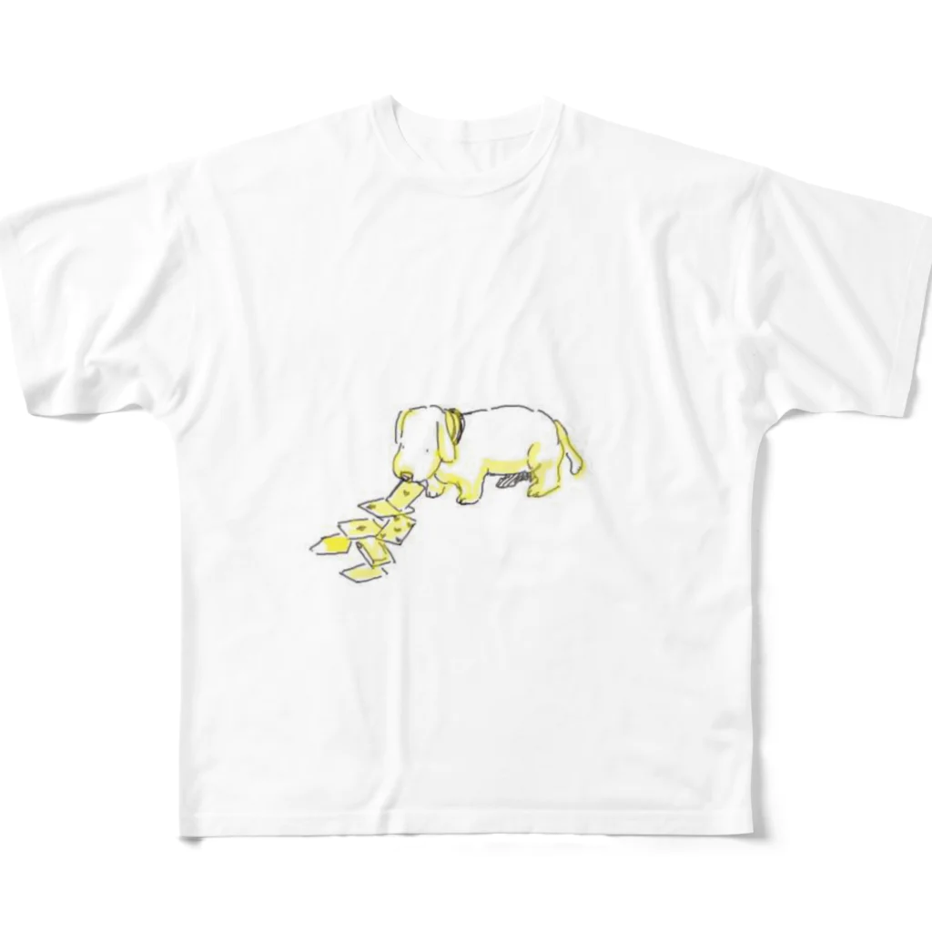 loveのトランプペットわんわん All-Over Print T-Shirt