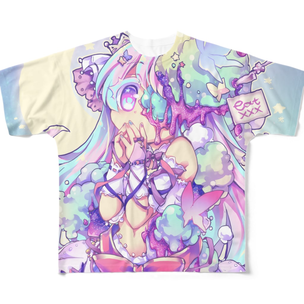 Eat Xxx 女の子のヒミツ B 月蝕ざっか店 Suzuri Oigetsudou のフルグラフィックtシャツ通販 Suzuri スズリ