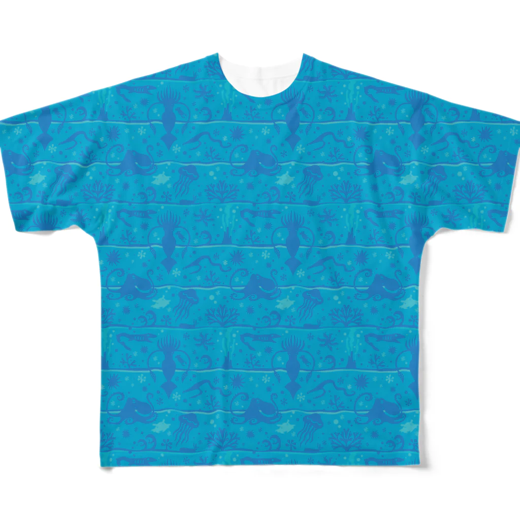 oba:obaのsealife フルグラフィックTシャツ