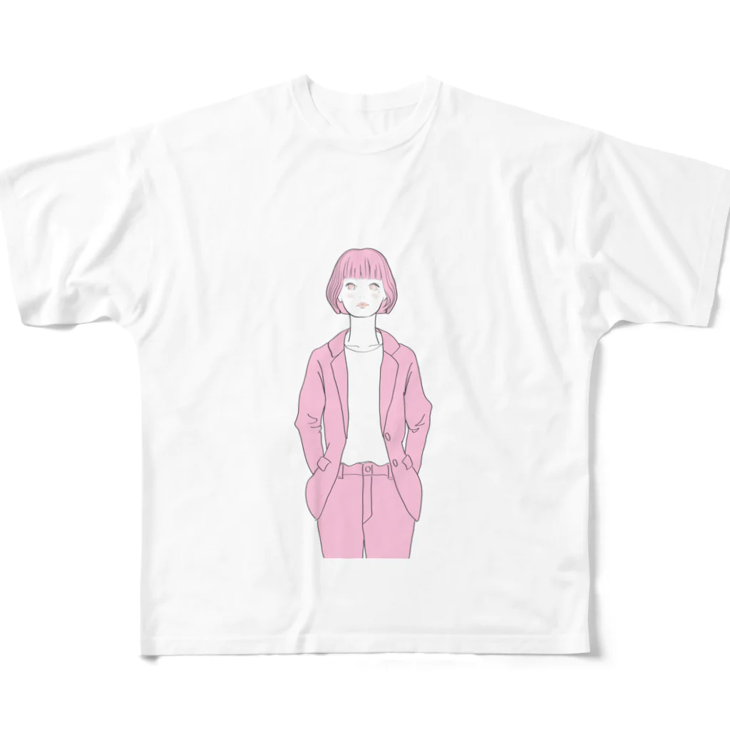 小梅の雨音ちゃん フルグラフィックTシャツ