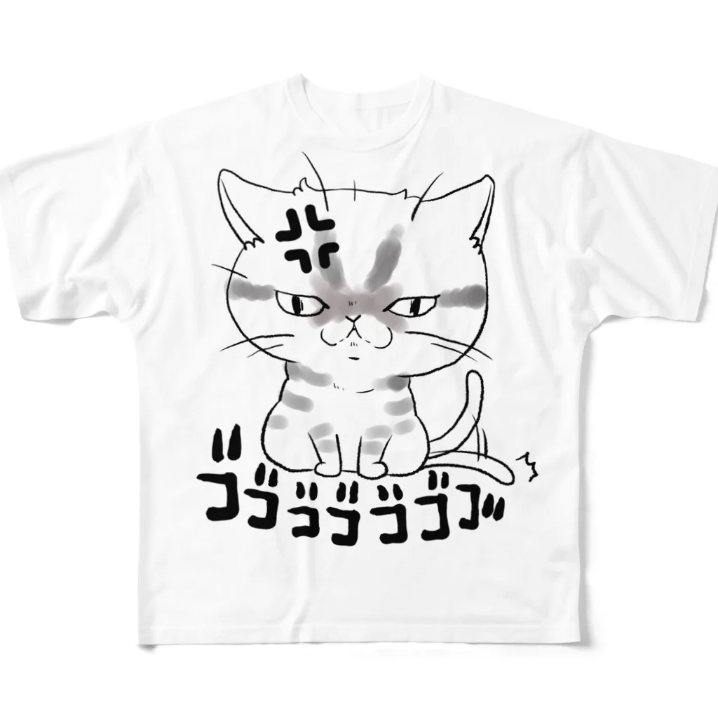 p-55のおこにゃん フルグラフィックTシャツ