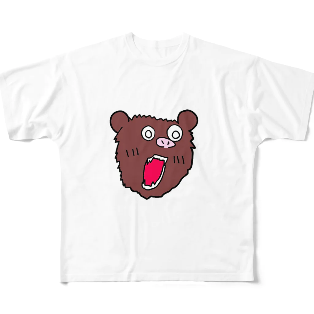beArのビックリクマ フルグラフィックTシャツ