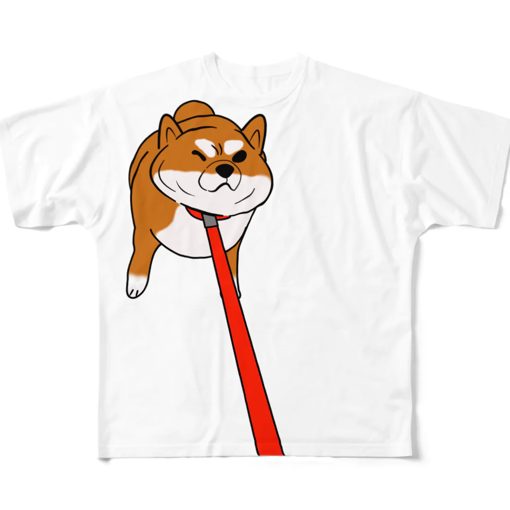 野村商店のしば犬君 フルグラフィックTシャツ