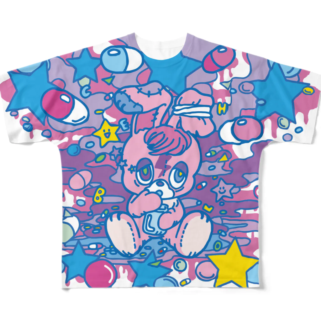 CHEBLOの病み月のうさぎ All-Over Print T-Shirt