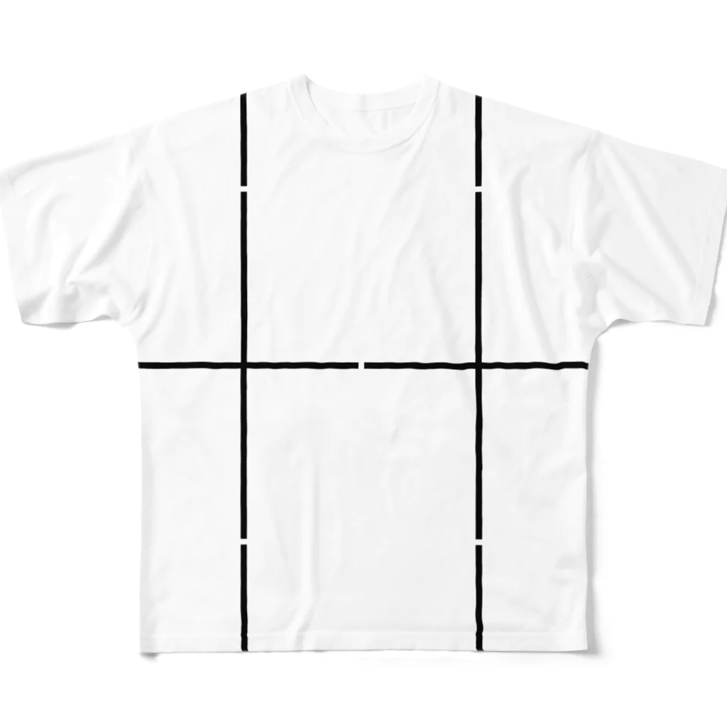 よシまるシンの折り畳みライン8 All-Over Print T-Shirt