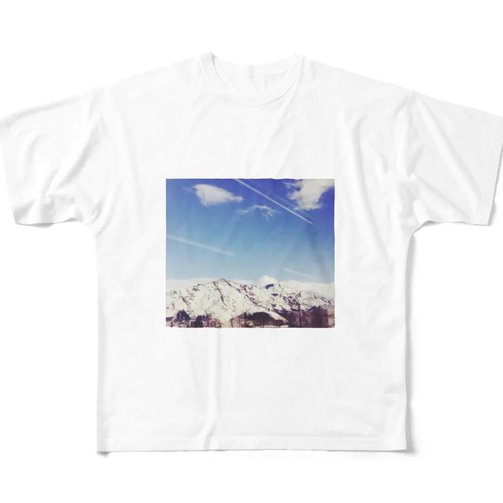 ♨️西巻 真実♨️の雪山 フルグラフィックTシャツ