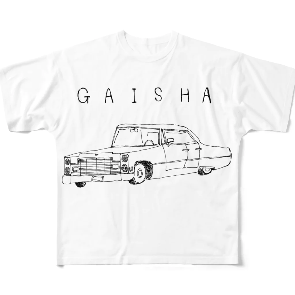 NIKORASU GOの外車好き専用デザイン フルグラフィックTシャツ