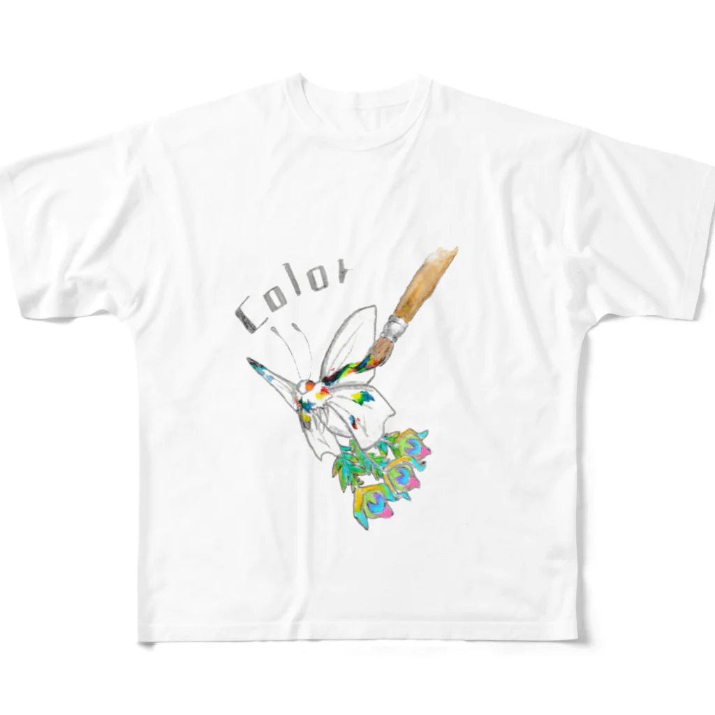 カンザシフウチョウのカラフル０１ All-Over Print T-Shirt