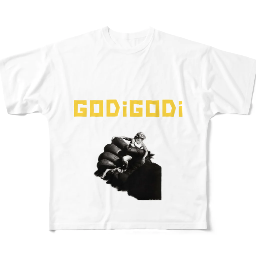 GODiGODiのゴリゴリ フルグラフィックTシャツ